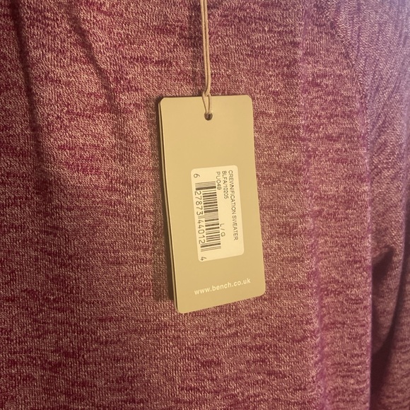 Bench long sleeve knit top in purple BNWT size L - Picture 4 of 10
